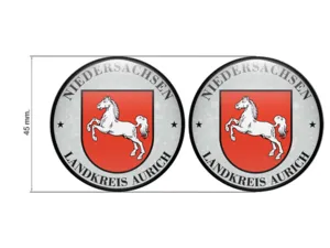 TUV Aufkleber Landkreis Aurich Nummernschild plakette